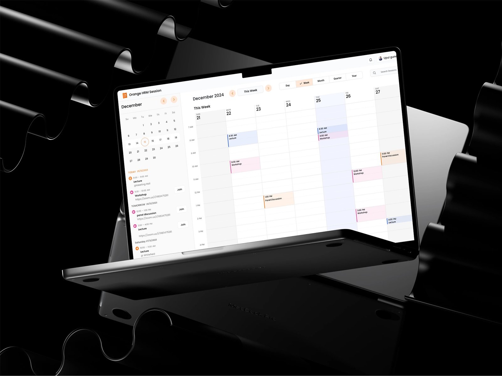 HR management system calendar
