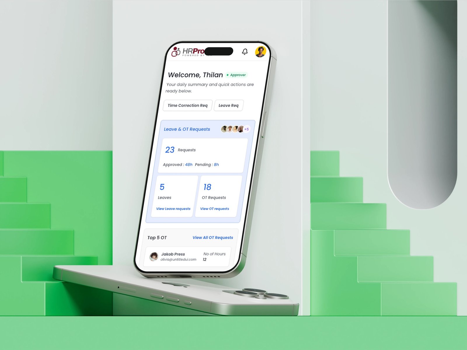 HRPro AI mobile home screen