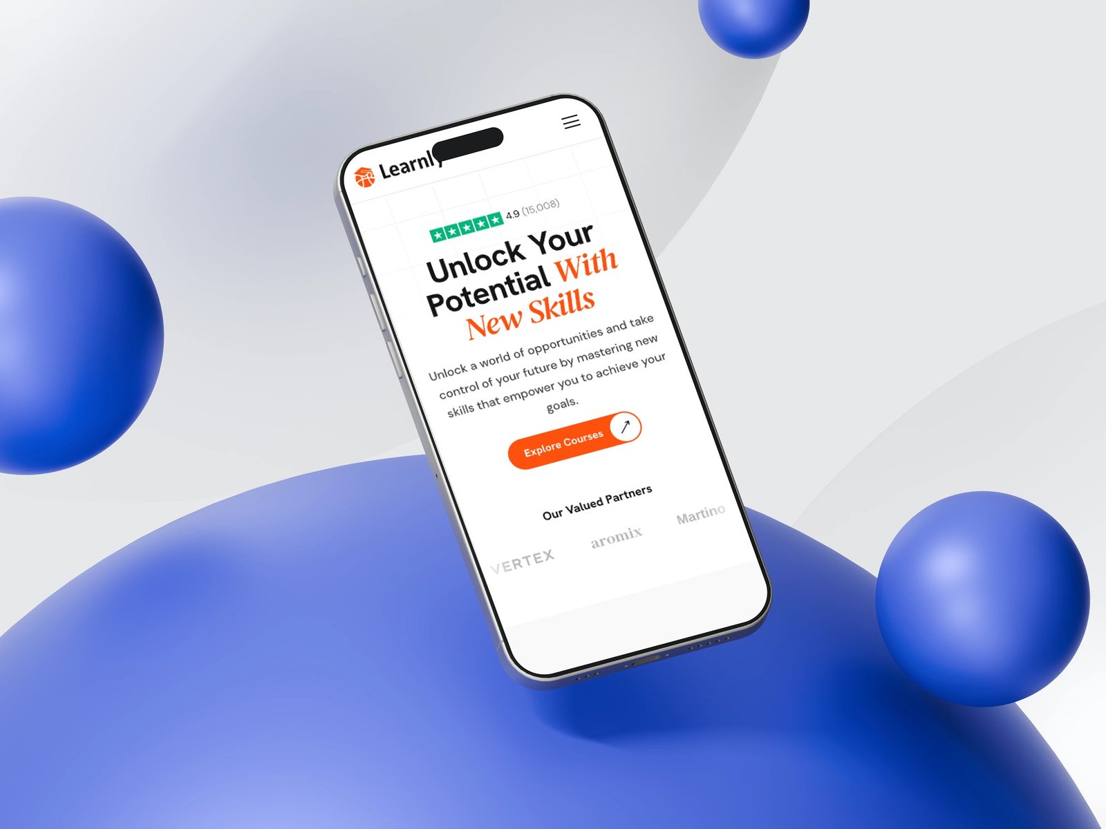 Learn website on a phone