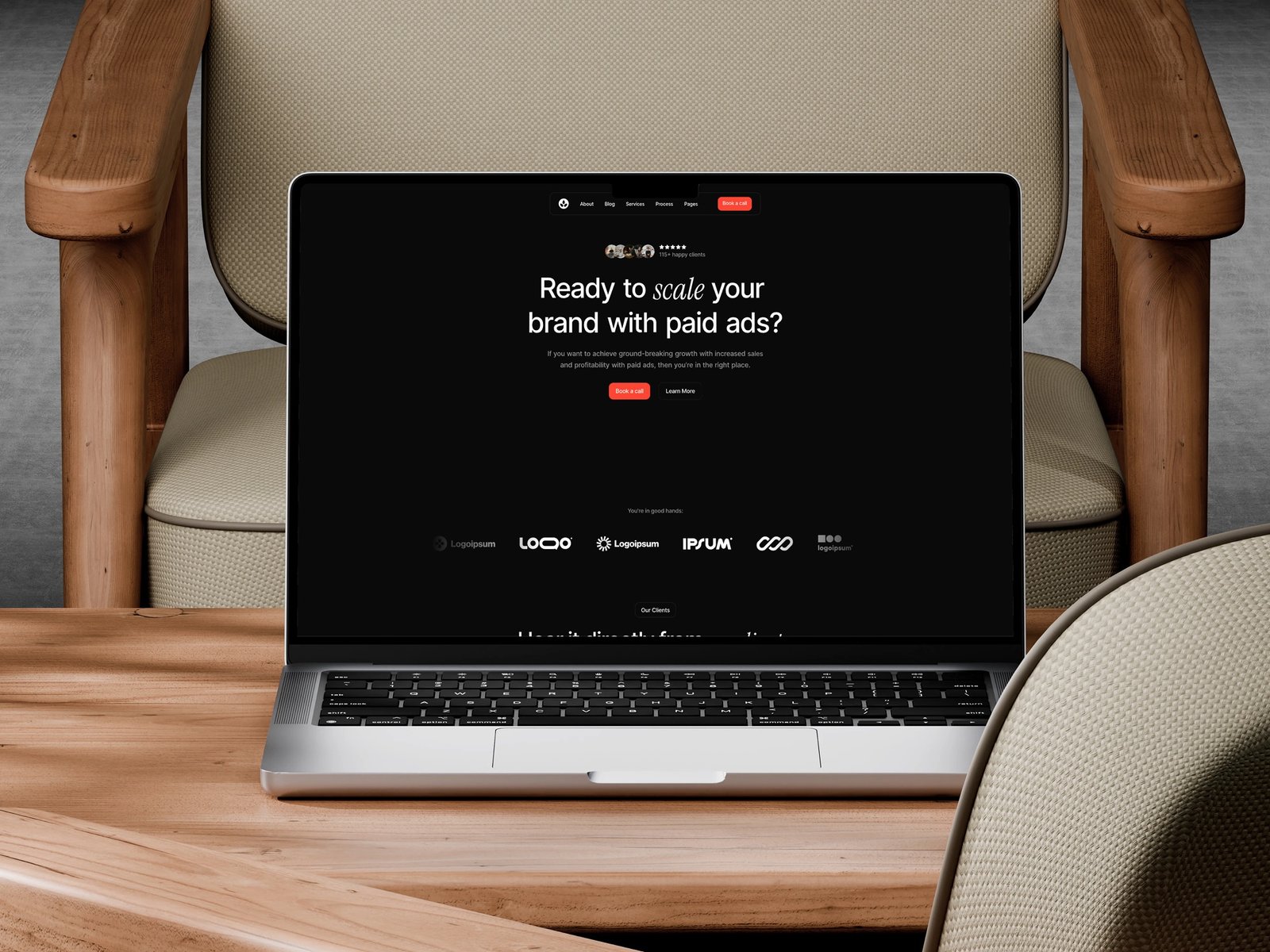 Marketing agency website hero